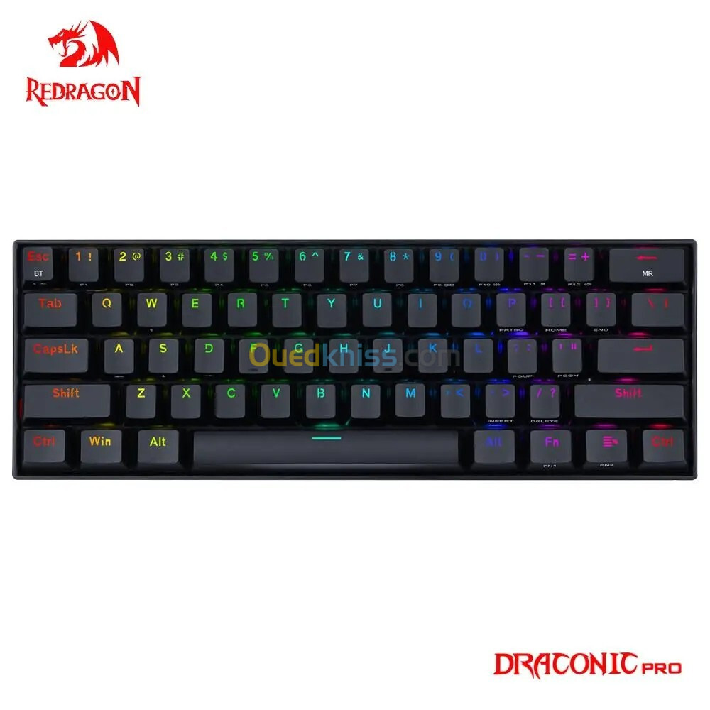 CLAVIER MECANIQUE Draconic Pro K530 RGB Bluetooth 5.0 wireless 2.4G USB 3 mode Mechanical Keyboard 