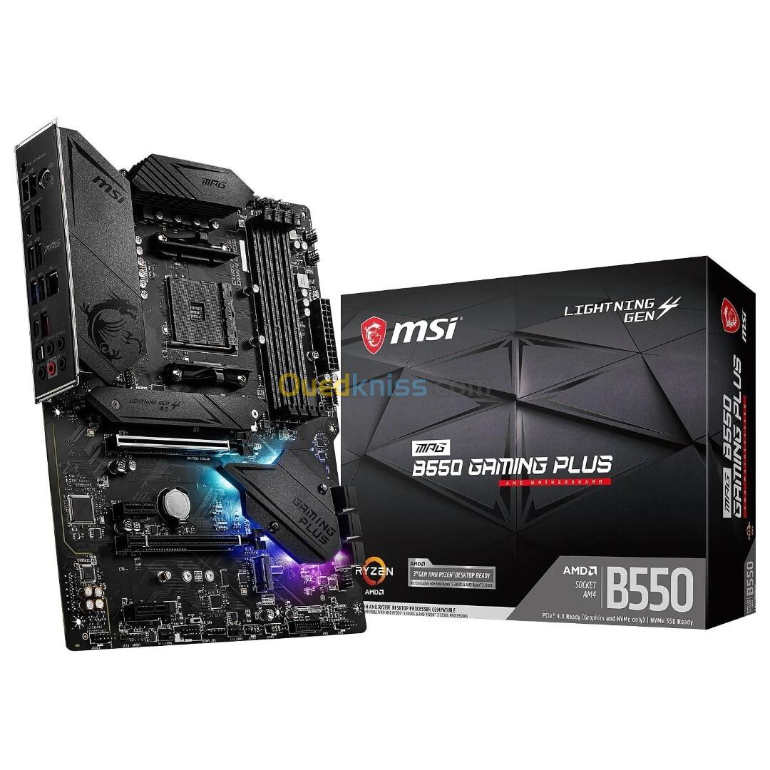 CARTE MÈRE MSI MPG B550 GAMING PLUS ATX SOCKET AM4 DDR4 PCIE 4.0