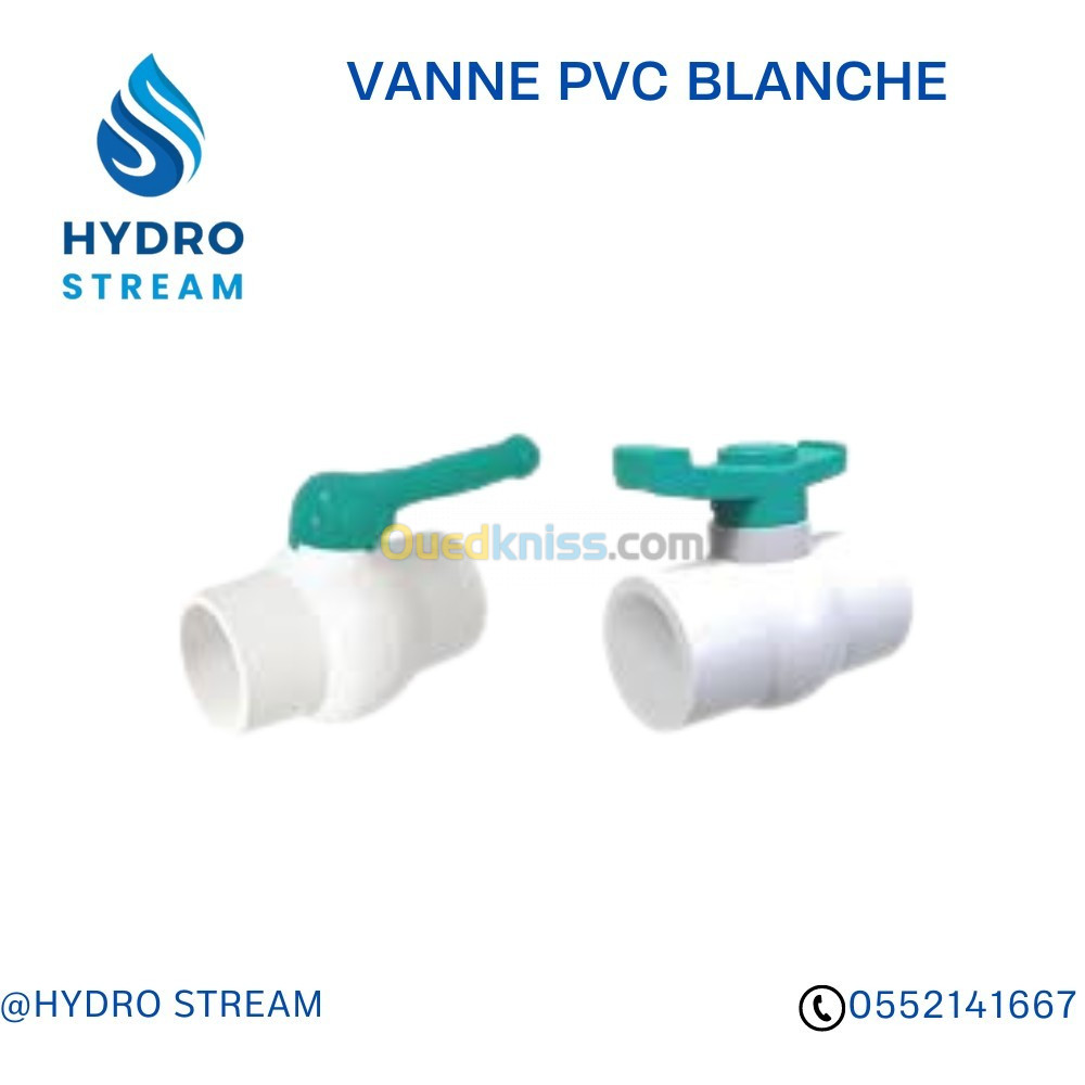 VANNE PVC BLANCHE_ VANNE CANAL 