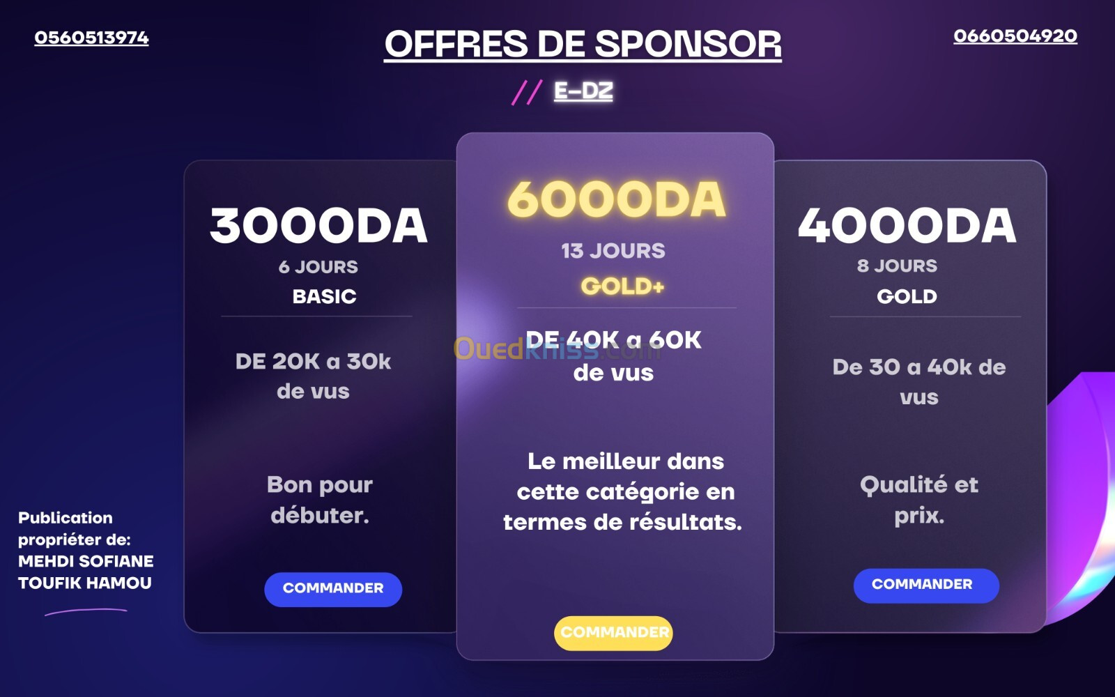 Sponsor/Boost . Facebook et Instagrame