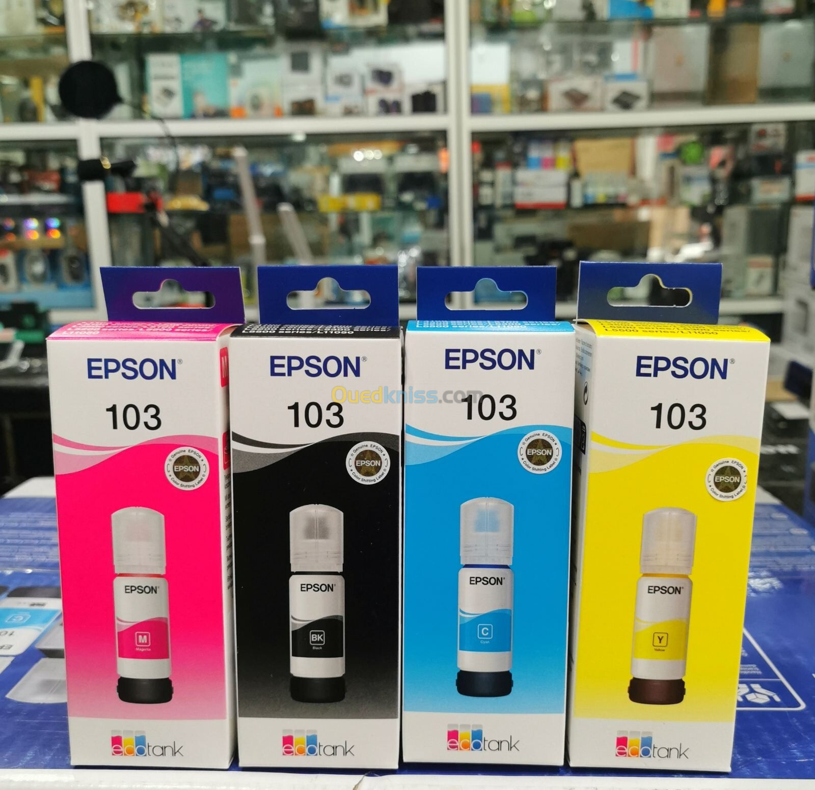 Pack Bouteille Encre EPSON 103 70ML (BK-C-M-Y) ORIGINAL