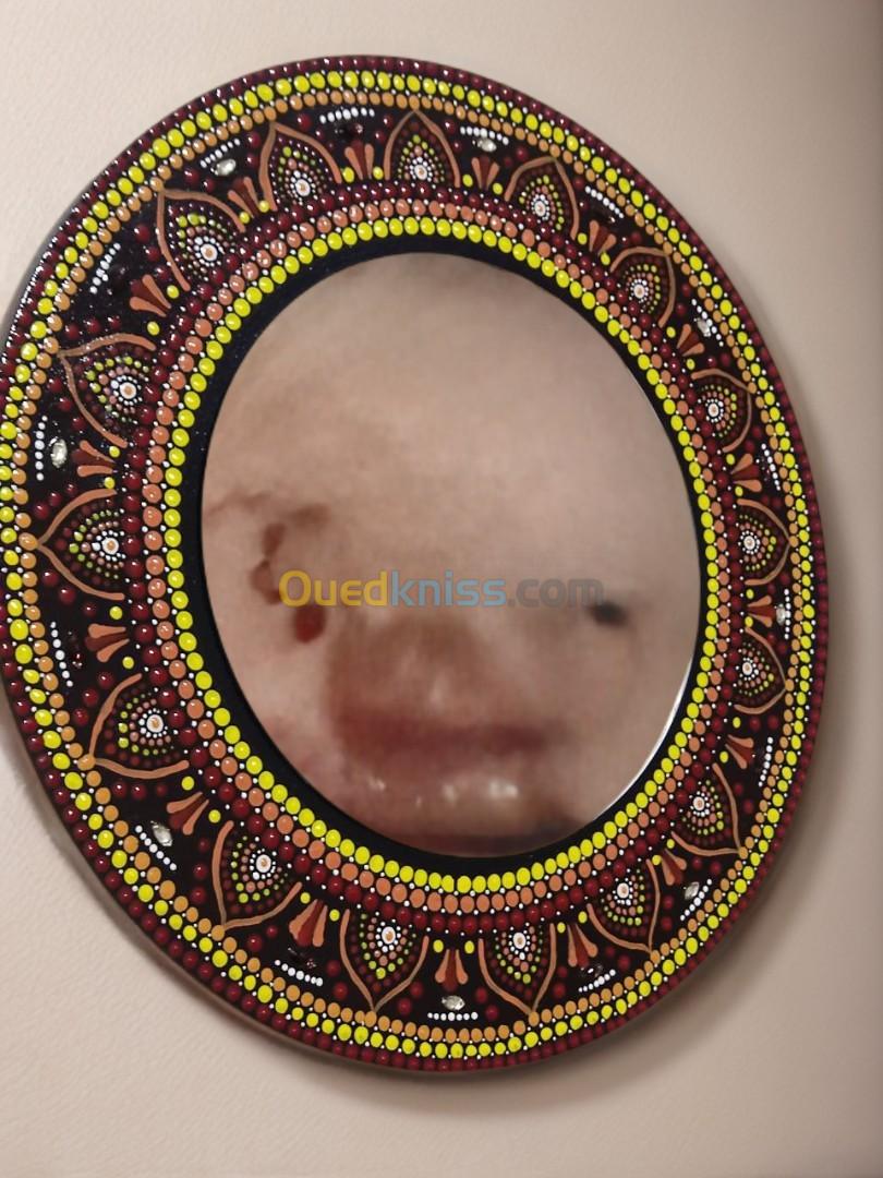 Miroir rond décor 