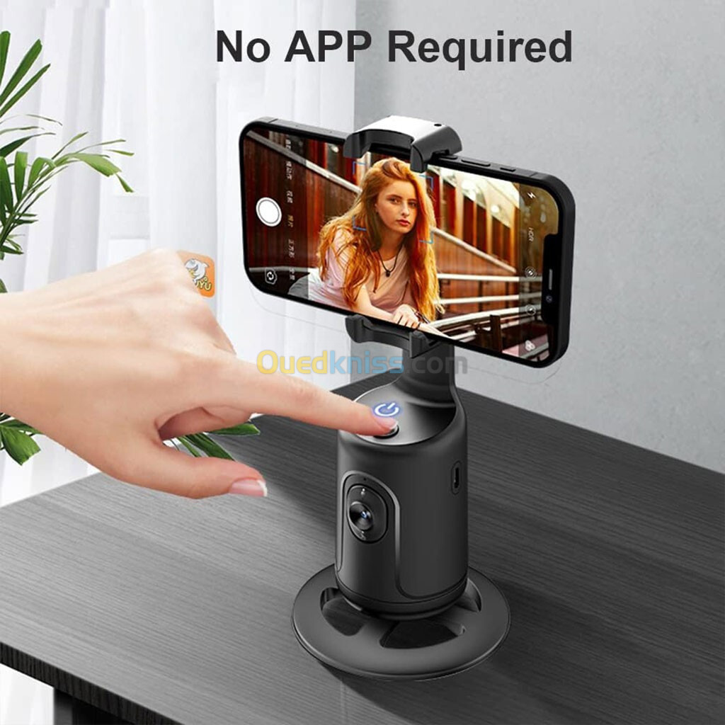 Stabilisateur de Bureau Intelligent 360 avec Suivi Automatique du Visage Pour Vlogging