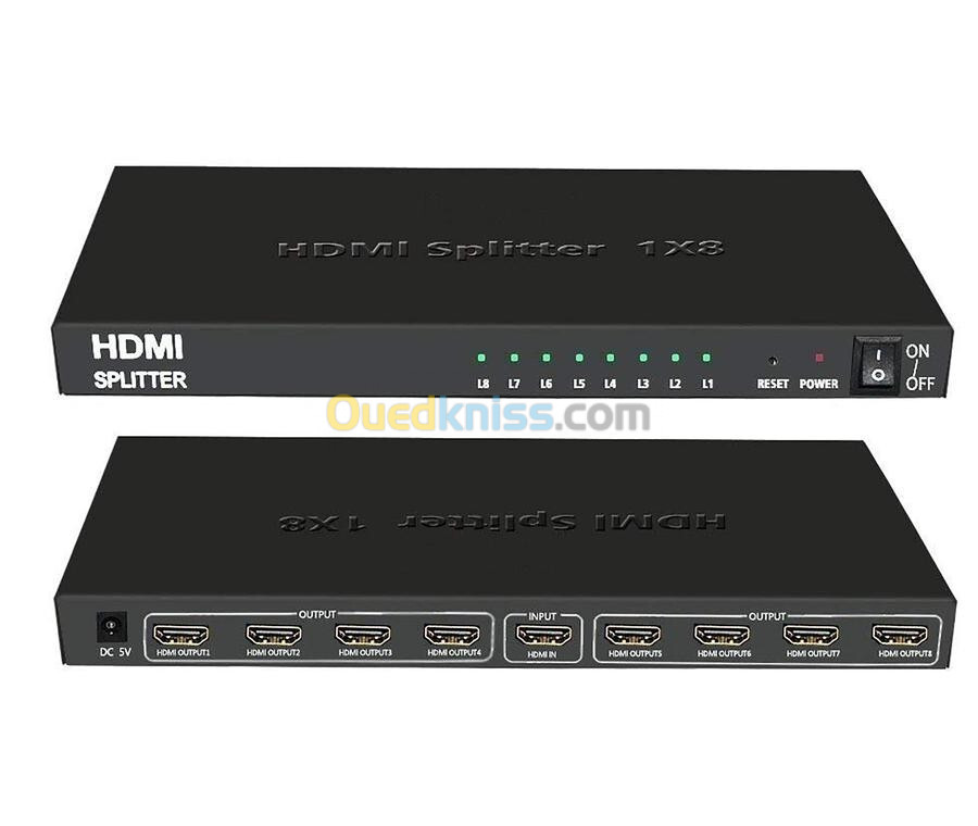 4K HDMI Splitter - 1 Entrée 8 Ports de sortie