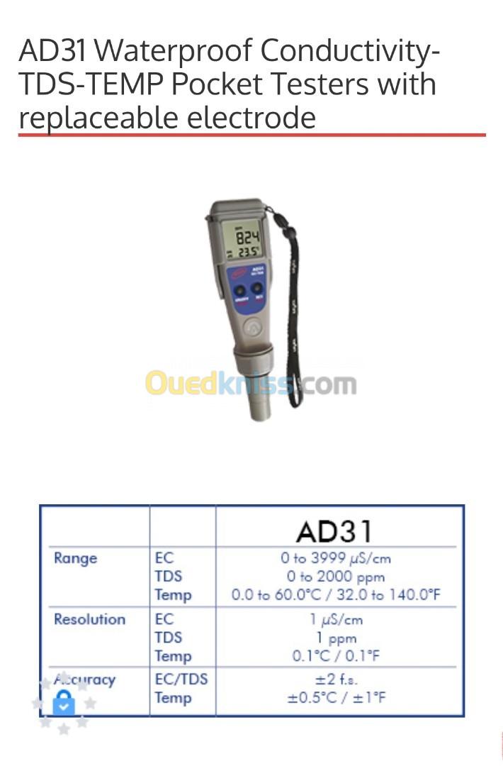 PHmetre Conductimetre TDS ADWA