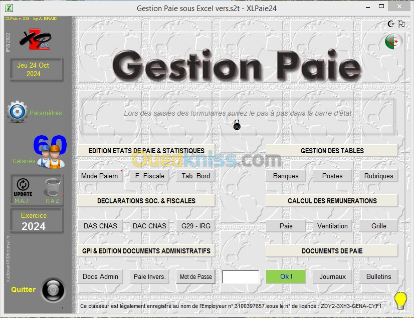 Gestion Paie+RH Excel