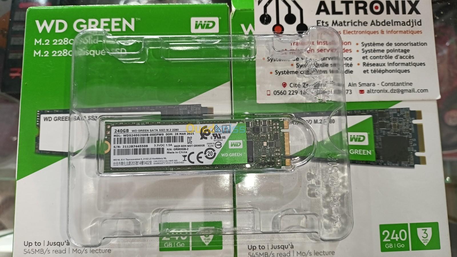  Disque dur interne SSD WD Green 240GB