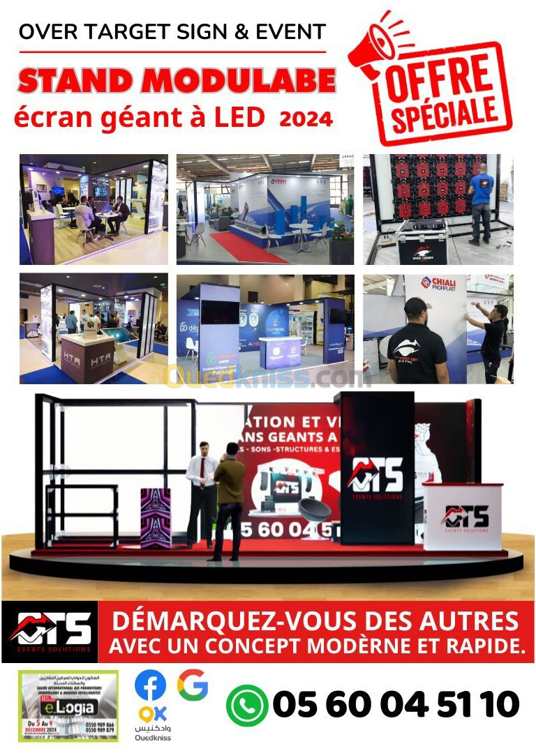 Vente & location écrans géants à LED / conception stand modulable   