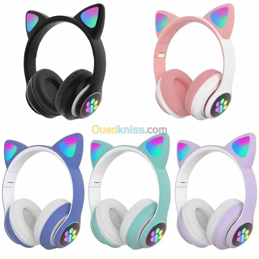  Previous Next Casque Bluetooth Sans Fil Oreilles de Chat XY-231