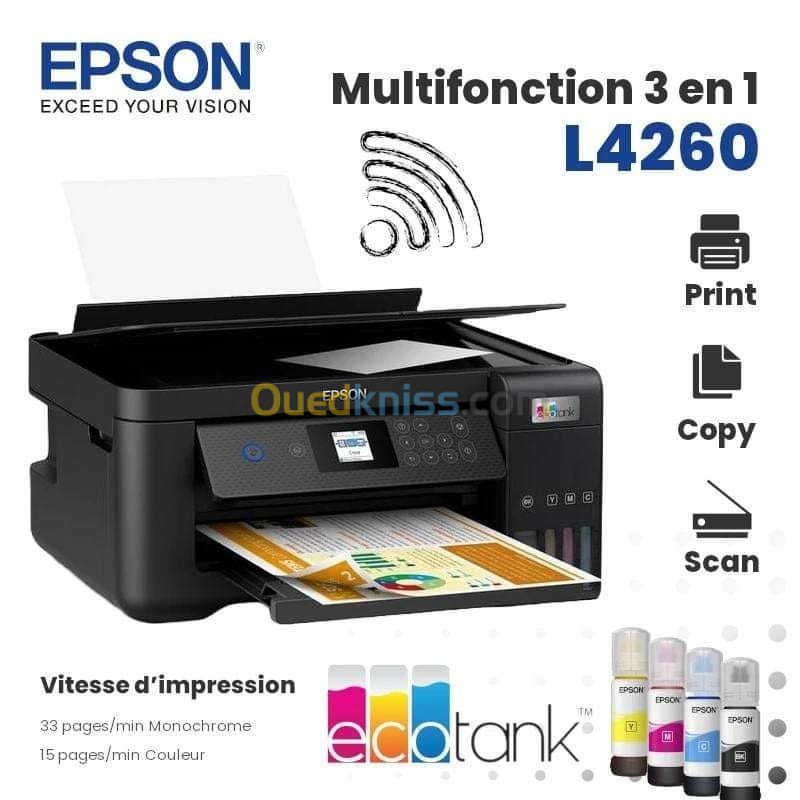 EPSON L 4260 IMPRIMANTE MULTIFONCTION AVEC IMPRESSION RECTO-VERSO