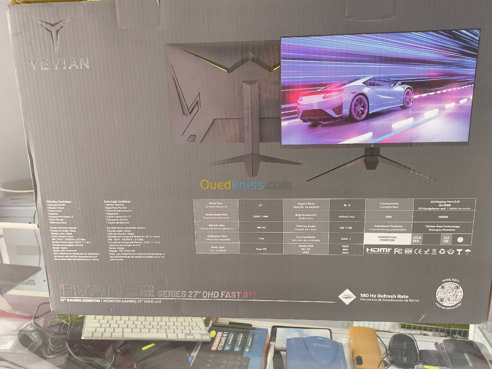 ecran gamer yeylan 27 pouce 180 hz