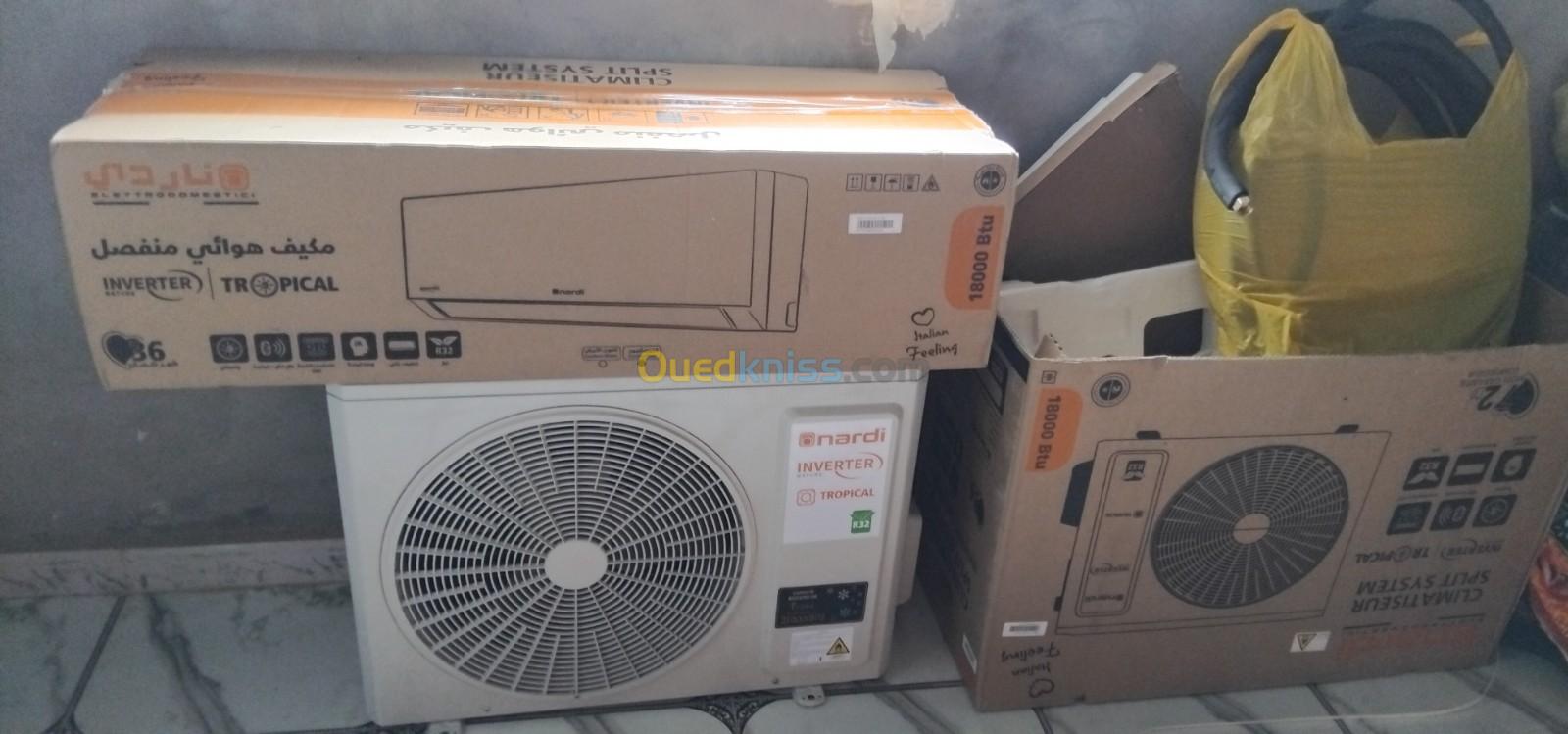 Climatiseur nardi noir 18000 btu booster 21000 btu tropical inverter toute neuf 