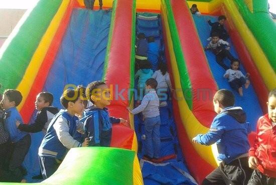 Location toboggan trampoline joux d'enfant