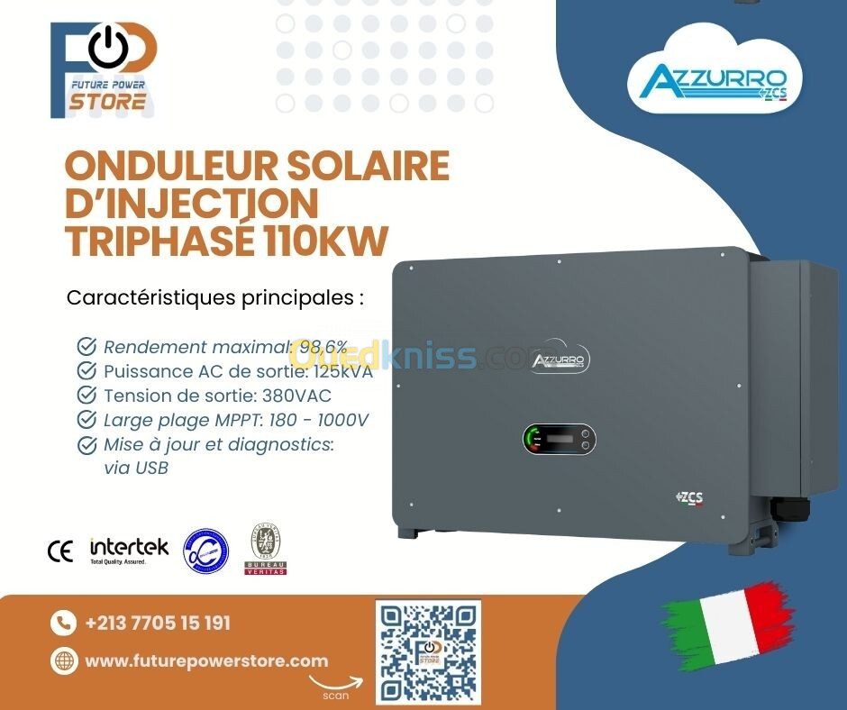 Onduleur solaire d'injection triphasé 110kw