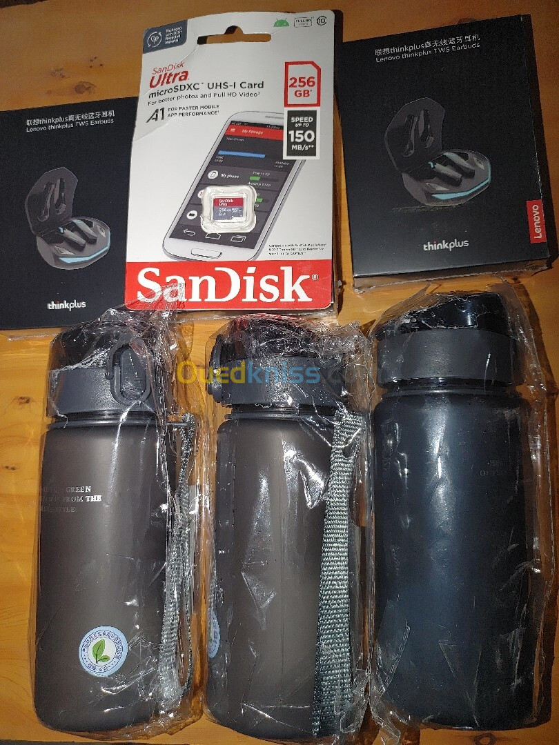 LENOVO GM2 PRO HEADPHONE + SDCARD 256GB + WATER BOTTLE