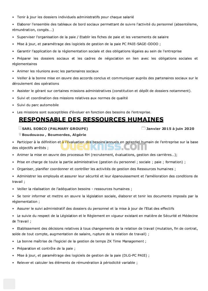 Responsable RH