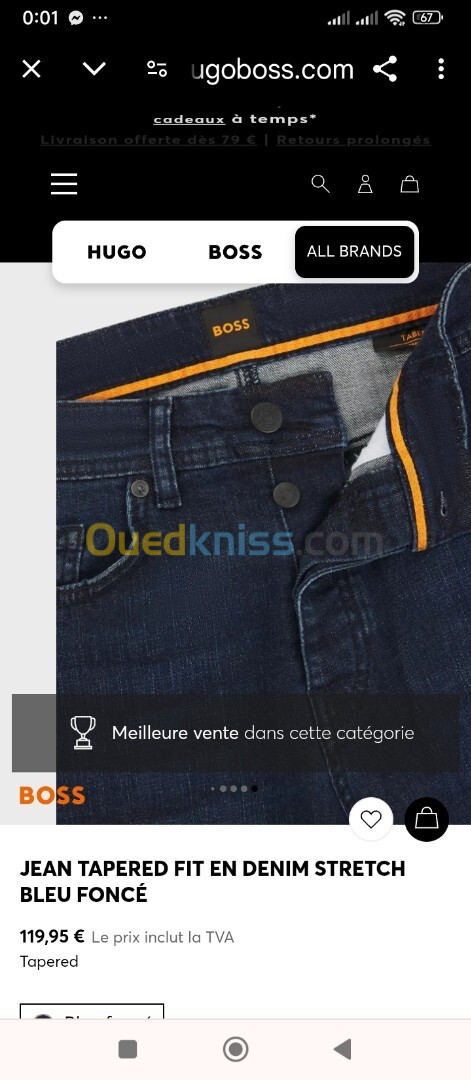 Pantalon Jeans Homme BOSS Original 