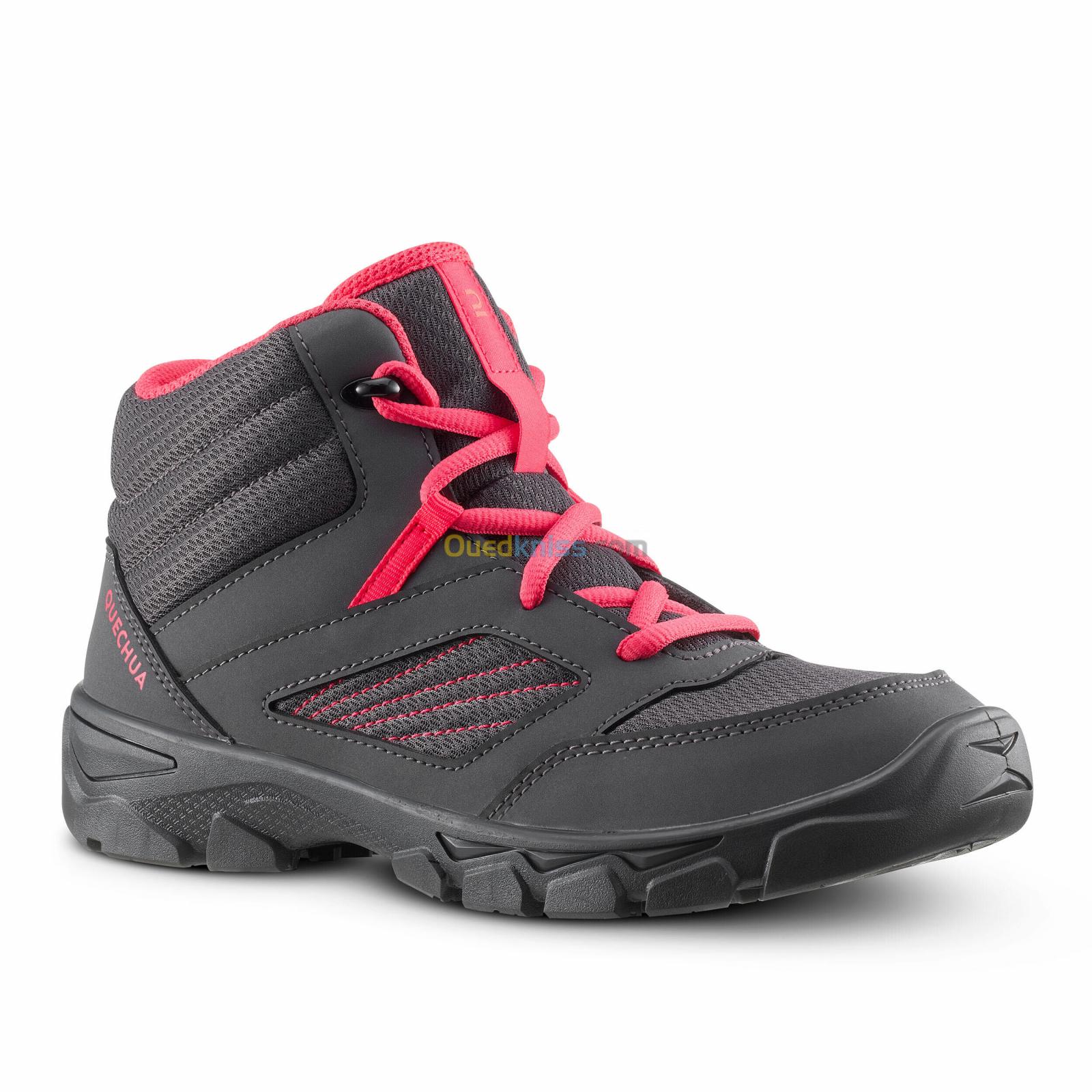 QUECHUA Chaussures de randonnée enfant avec lacets MH100 MID grise foncée du 35 AU 38