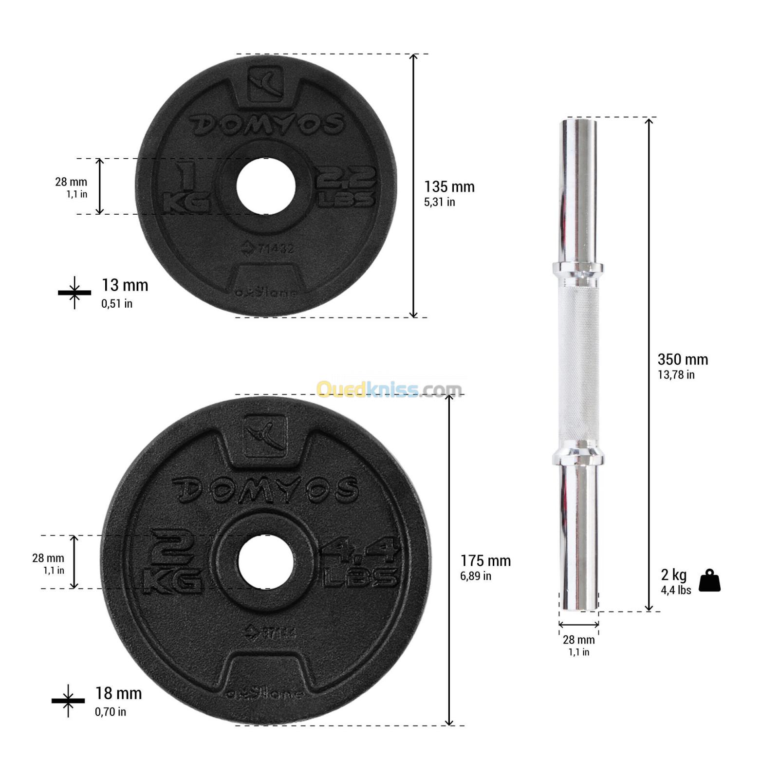 CORENGTH Kit haltères musculation 10 kg