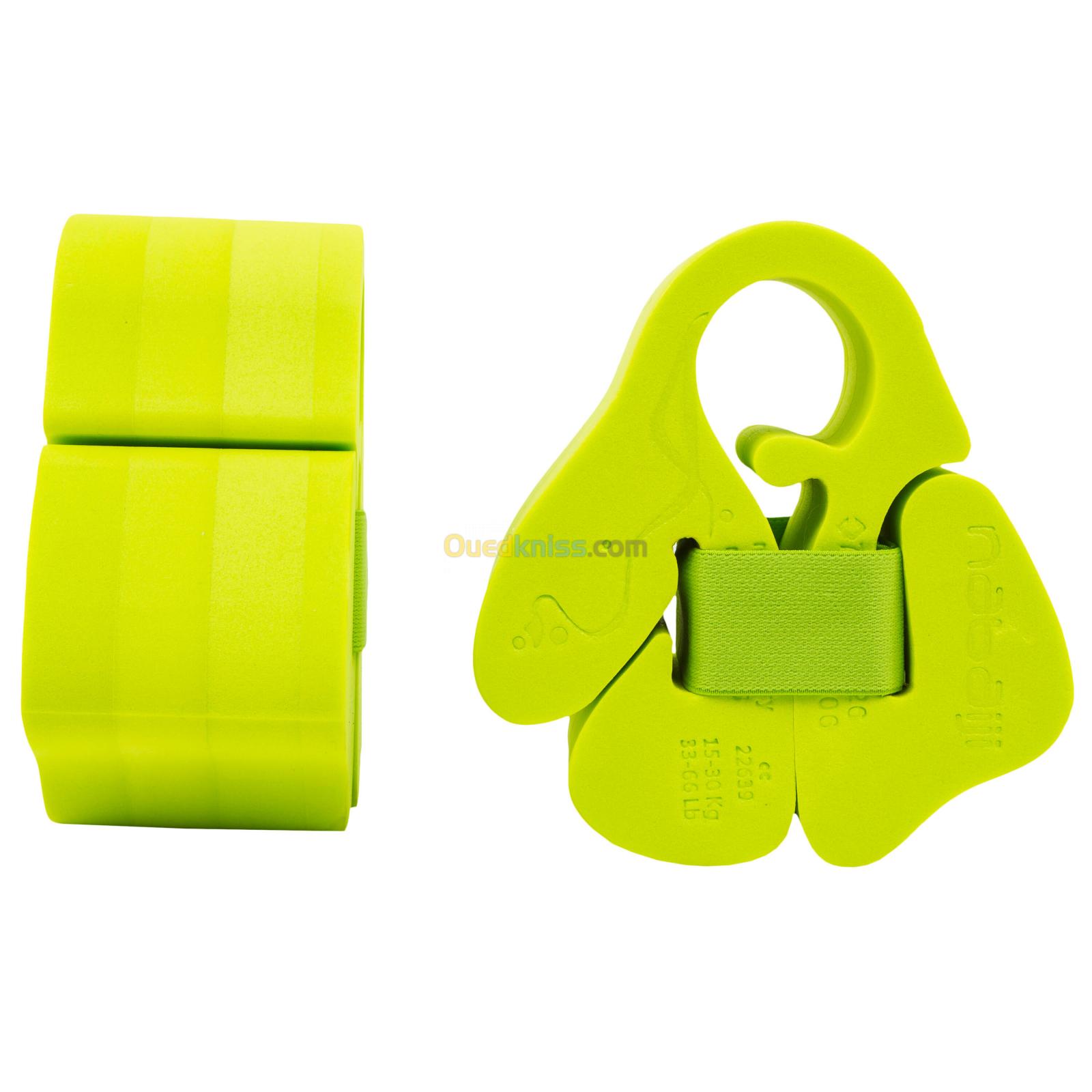 NABAIJI Brassards piscine en mousse vert avec sangle élastiquée pour enfant de 15-30 kg