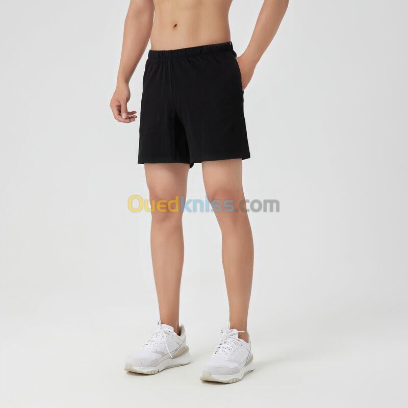 DOMYOS Short court Fitness Homme - 100 Noir