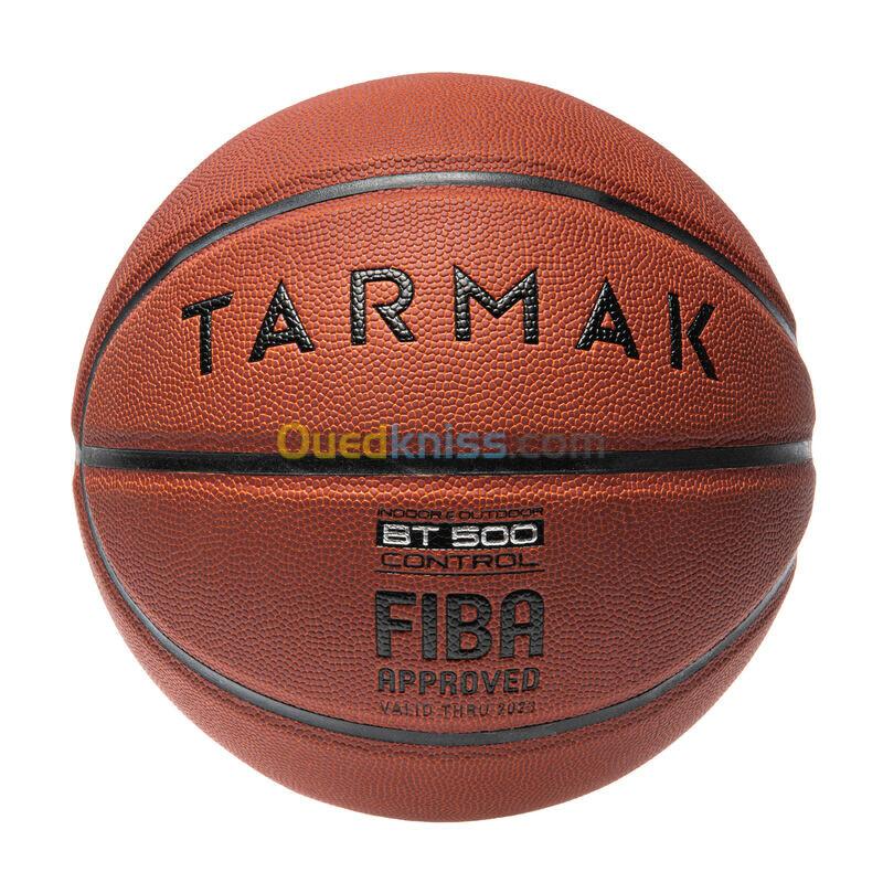 TARMAK Ballon de basket BT500 taille 7 Marron Fiba garçon et homme à partir de 13 ans.