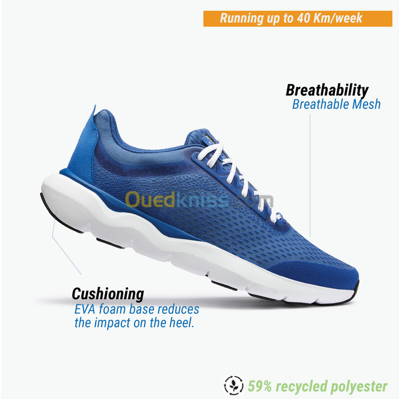 KALENJI CHAUSSURES de running homme JOGFLOW 500.1bleu