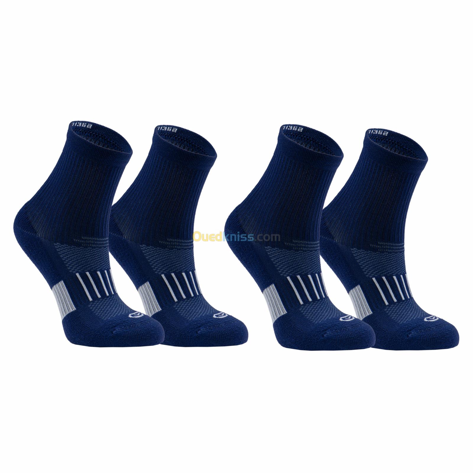 KIPRUN Lot X2 de chaussettes running Enfant -KIPRUN 500 MID  bleue marine