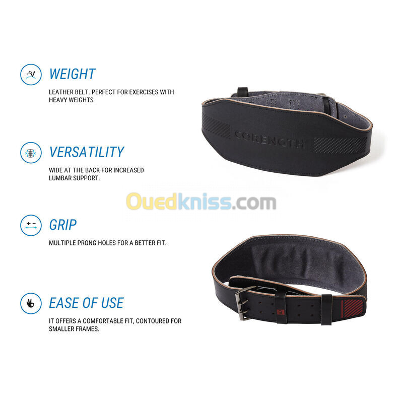 CORENGTH Ceinture lombaire de musculation en cuir - noire