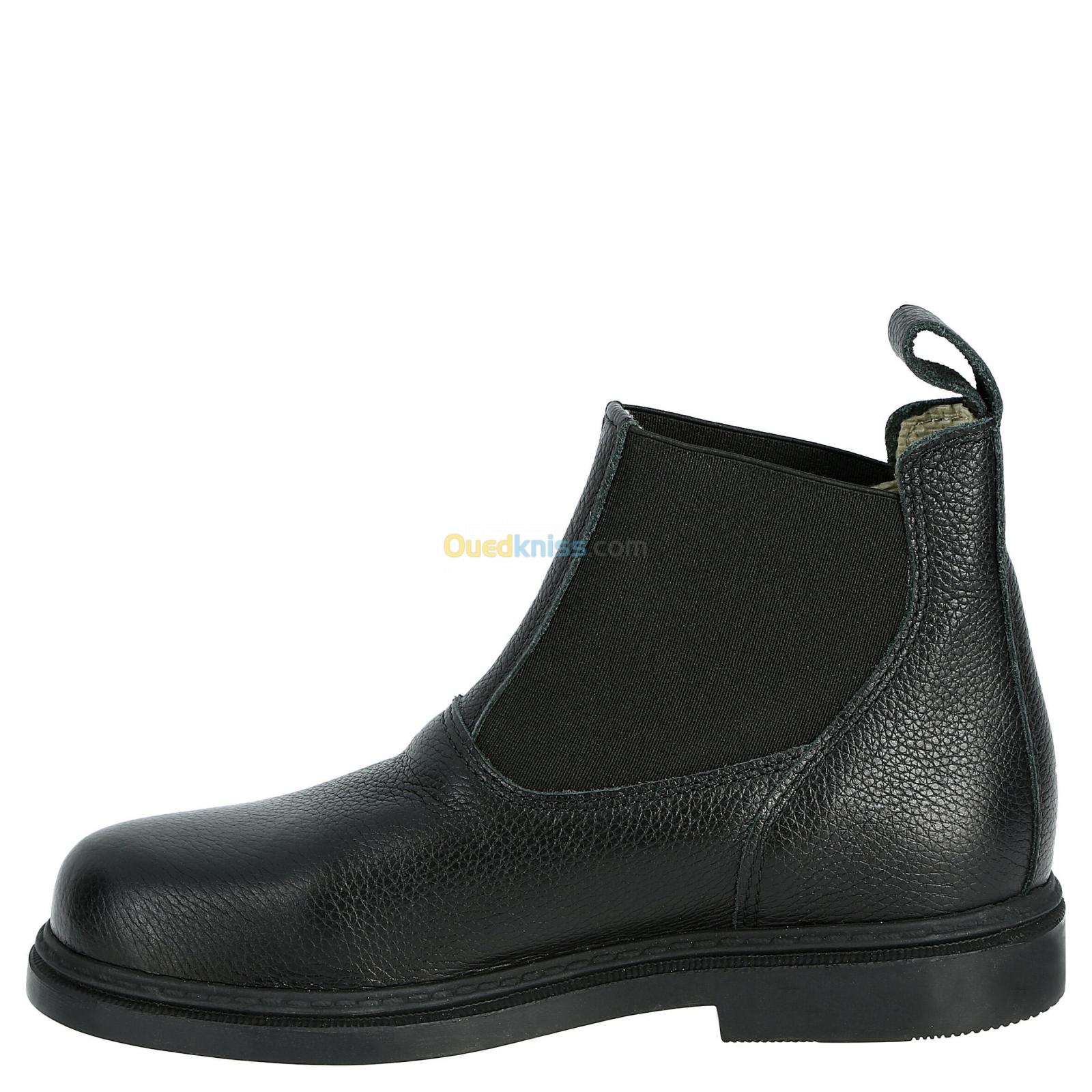 FOUGANZA Boots équitation cuir Enfant - Classic noires