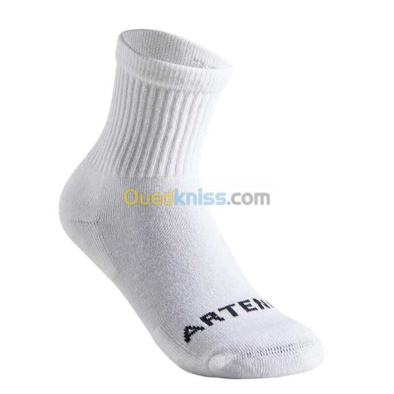 ARTENGO CHAUSSETTES SPORTS DE RAQUETTES HAUTES ENFANT ARTENGO RS 100 BLANCHE LOT DE 3