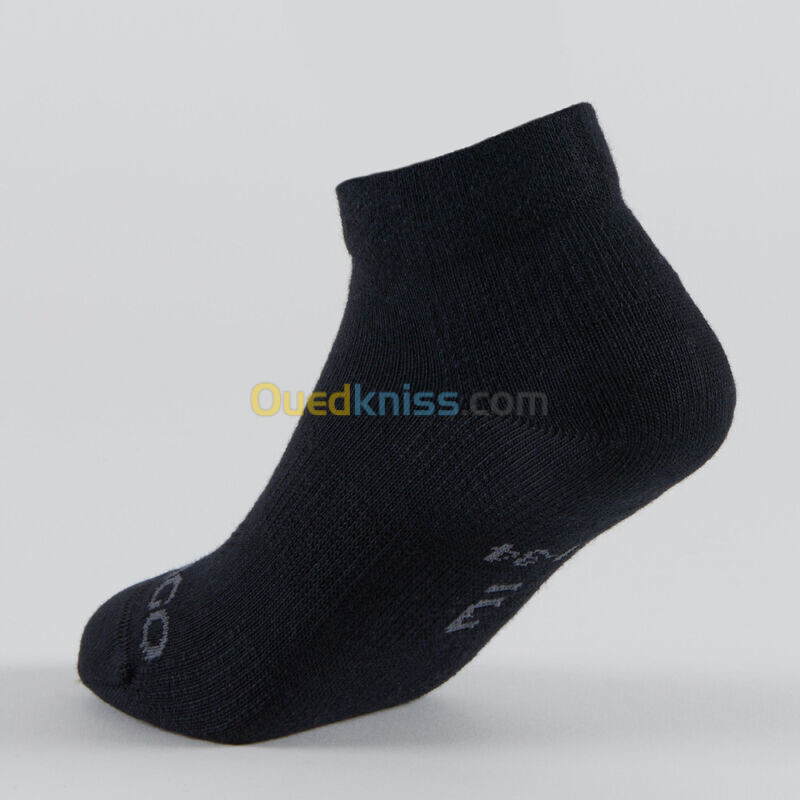 ARTENGO CHAUSSETTES DE SPORT ENFANT MI-HAUTES ARTENGO RS 160  NOIR GRIS LOT DE 3