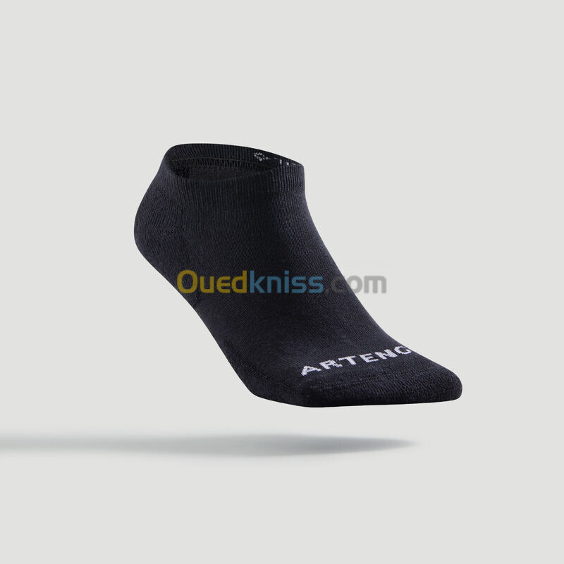 ARTENGO Chaussettes de Tennis Basses Rs 100 Noir Lot de 3