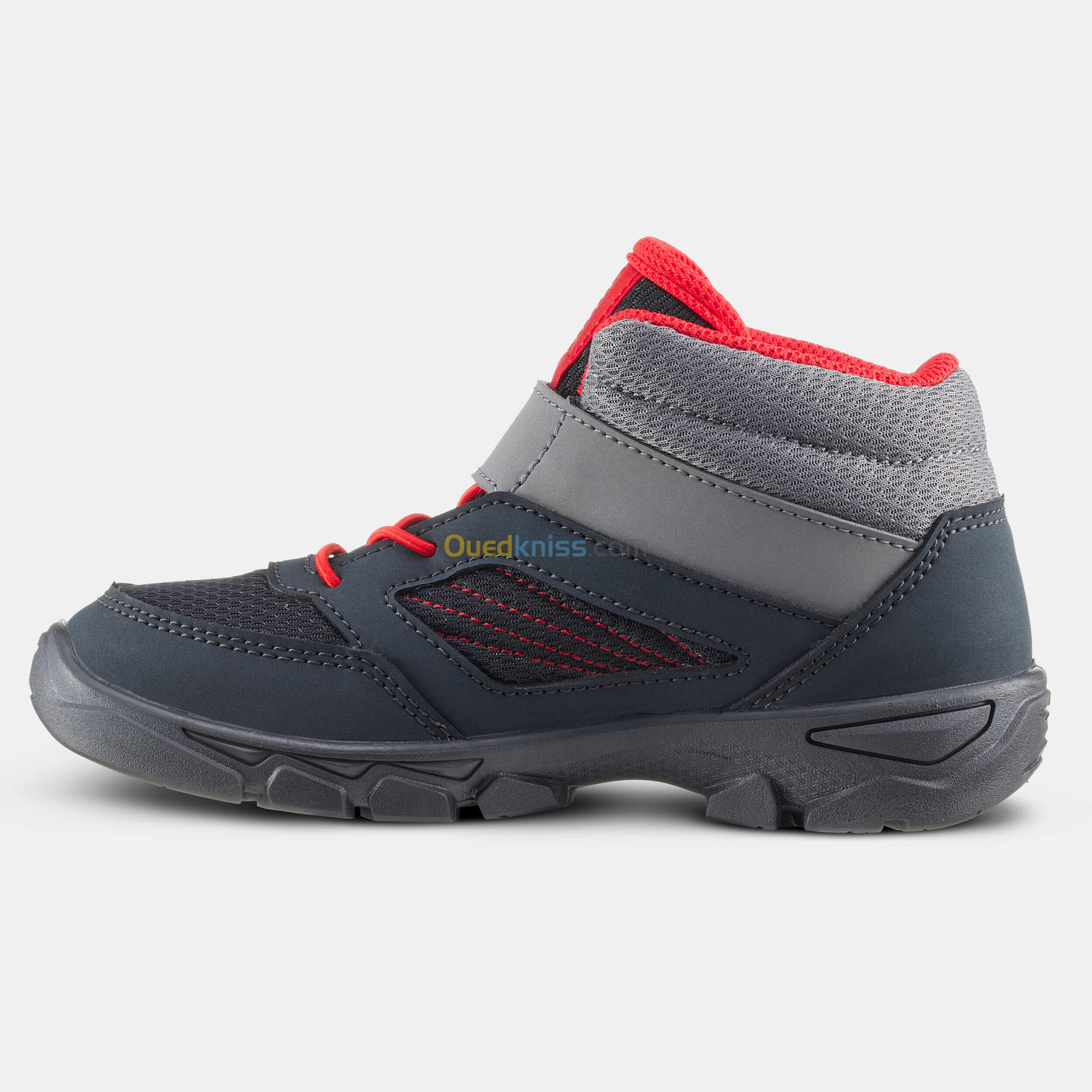 QUECHUA Chaussures de randonnée enfant avec scratch MH100 Mid grise foncée du 24 AU 34