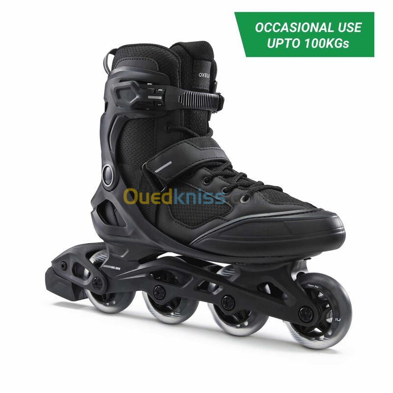 OXELO Roller fitness adulte FIT100 Noir Argent