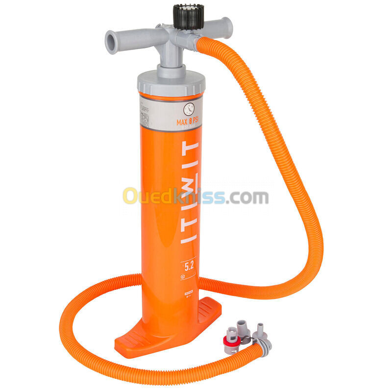 ITIWIT POMPE A MAIN BASSE PRESSION 1-8 PSI DOUBLE ACTION POUR KAYAK 2 X 2,6L ORANGE