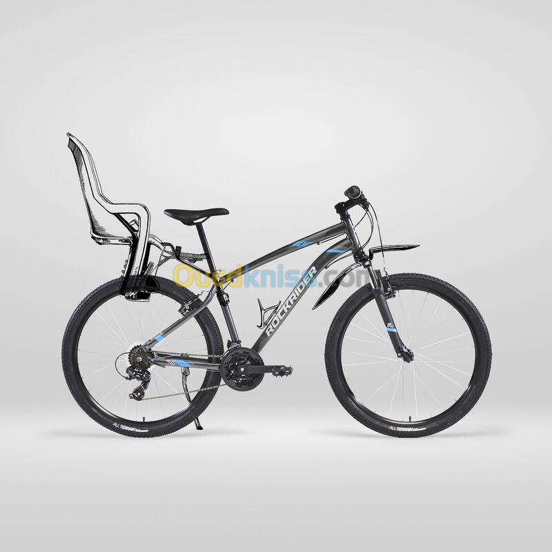 ROCKRIDER VÉLO VTT ST 100 GRIS 27,5"