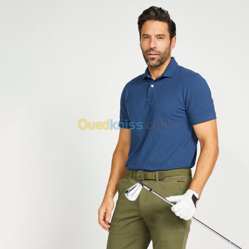 INESIS Polo de golf en coton manches courtes Homme - MW500 bleu