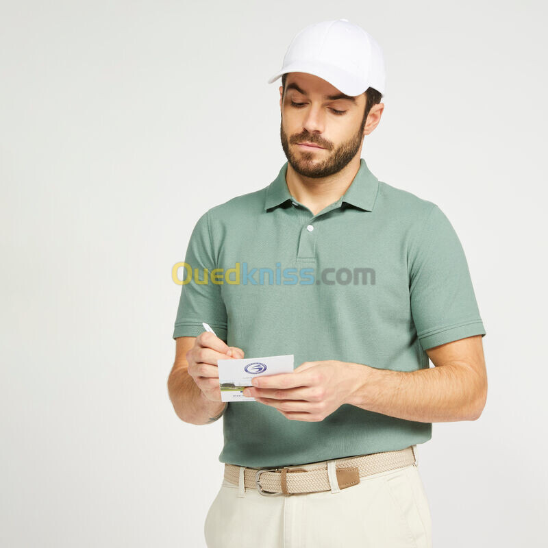 INESIS Polo de golf manches courtes Homme - MW500 vert