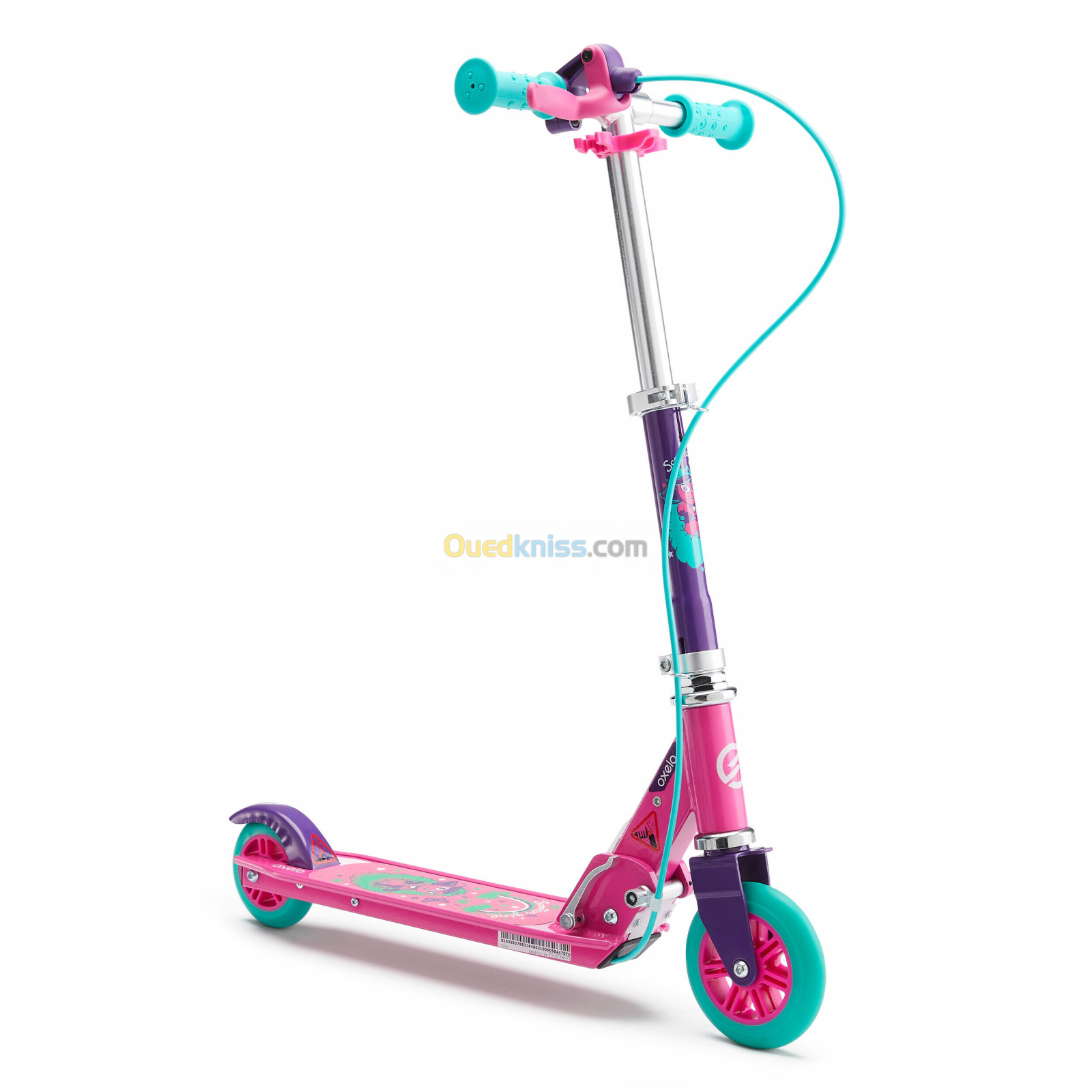 OXELO Trottinette enfant play 5 avec frein - Violette