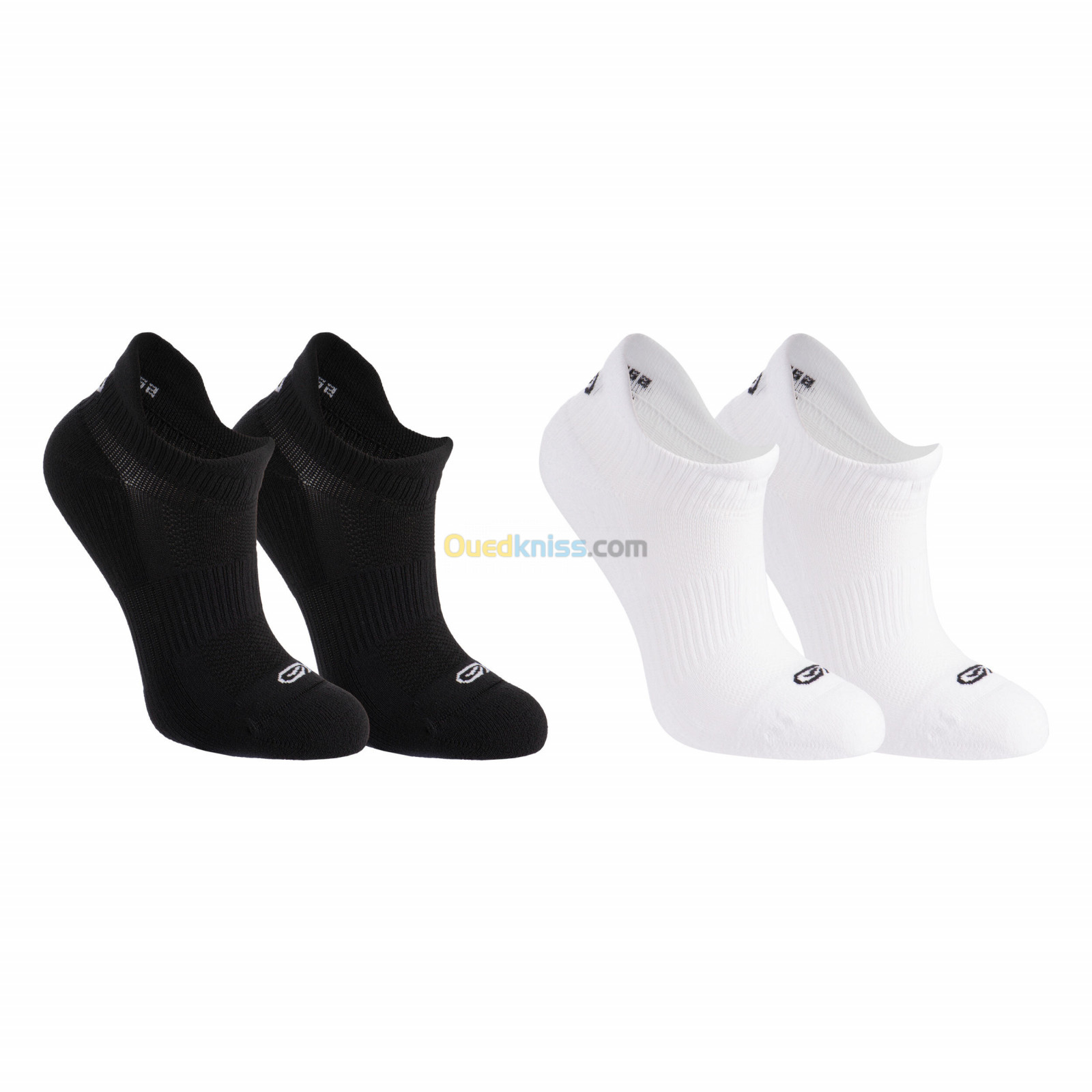 KIPRUN Lot X2 de chaussettes running confort Enfant -KIPRUN 500 INV noires et blanches