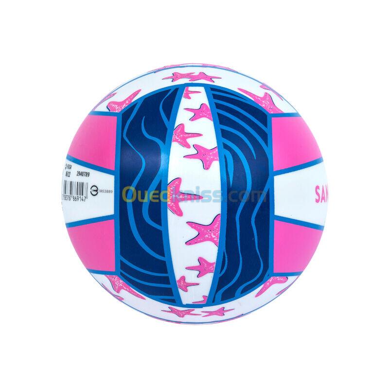 KIPSTA Ballon de plage BV100 Fun Taille 3 Etoile bleu et rose