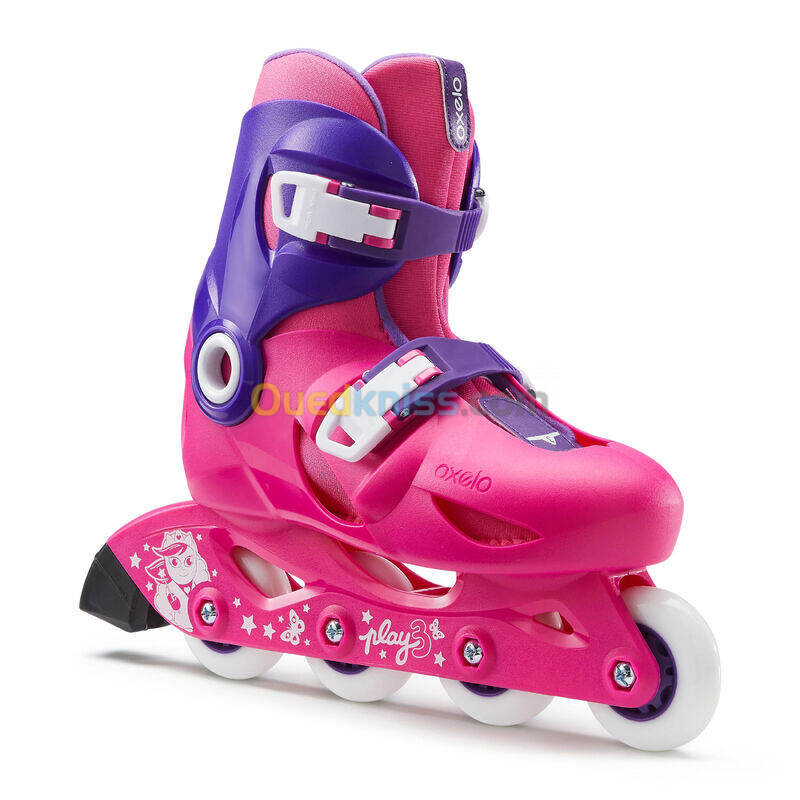 OXELO roller enfant PLAY3 rose violet