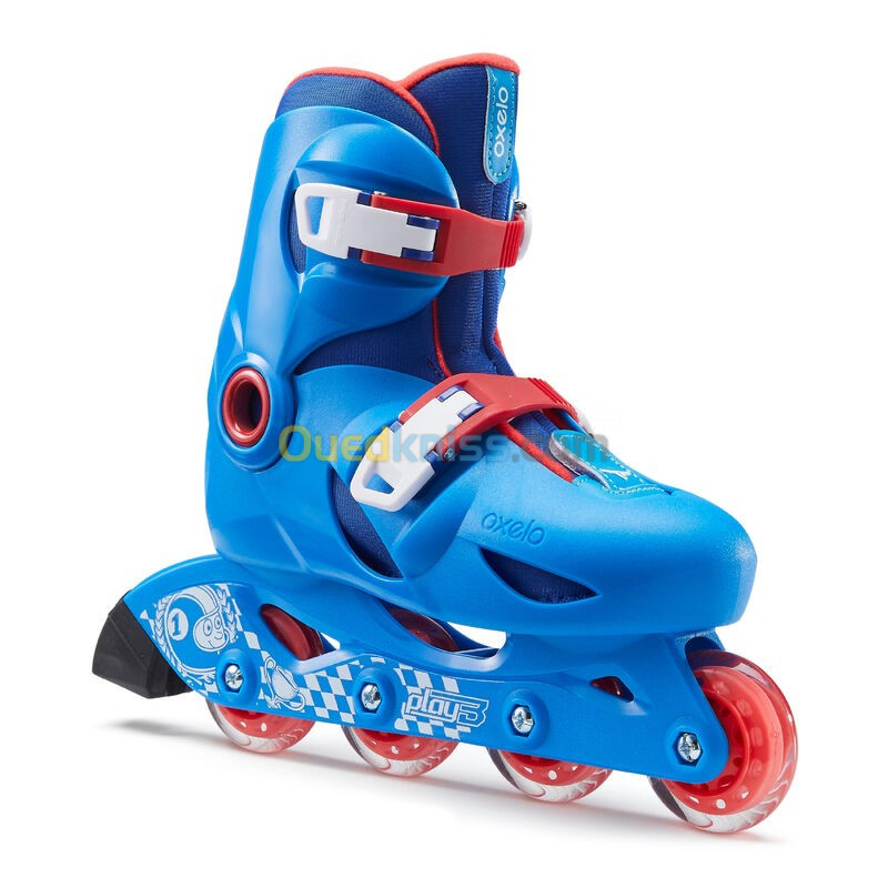 OXELO roller enfant PLAY3 bleu rouge