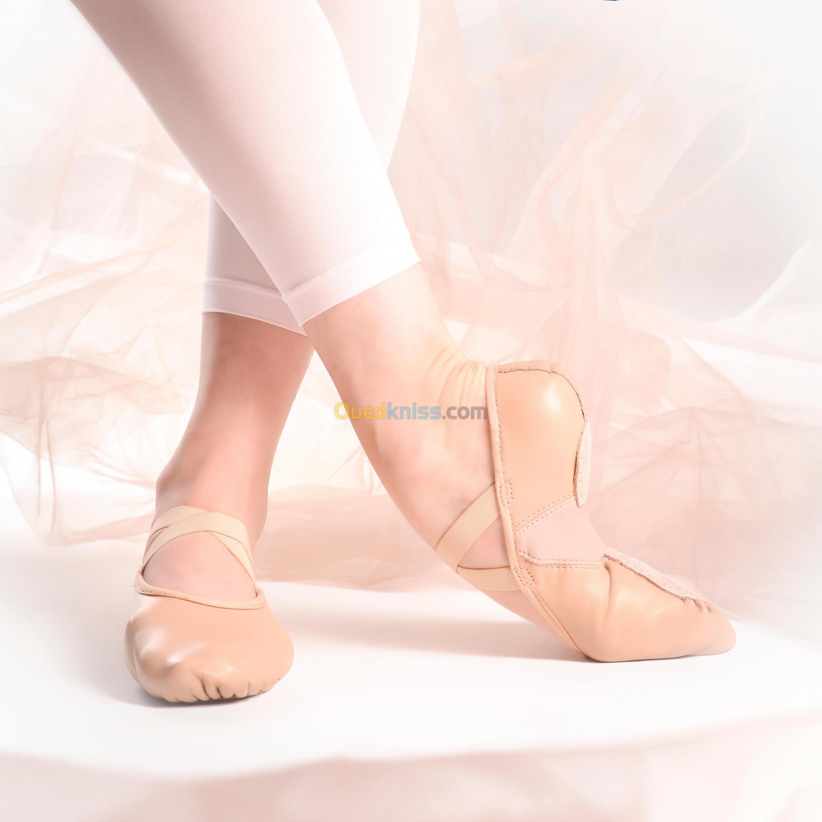 STAREVER Demi-pointes danse classique bi-semelles en toile stretch