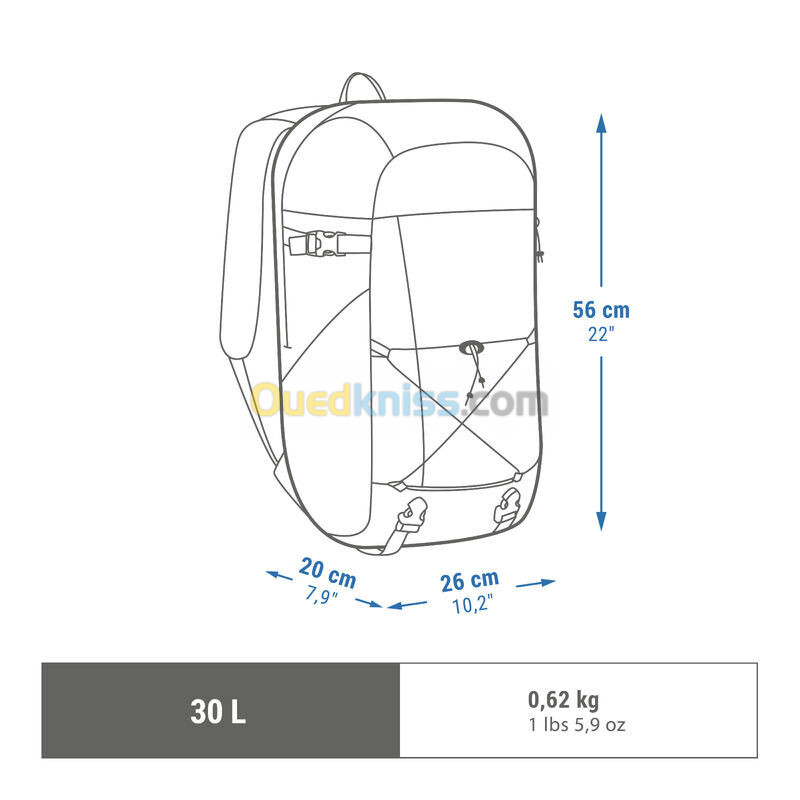 QUECHUA Sac à dos de randonnée 30L - NH Arpenaz 100