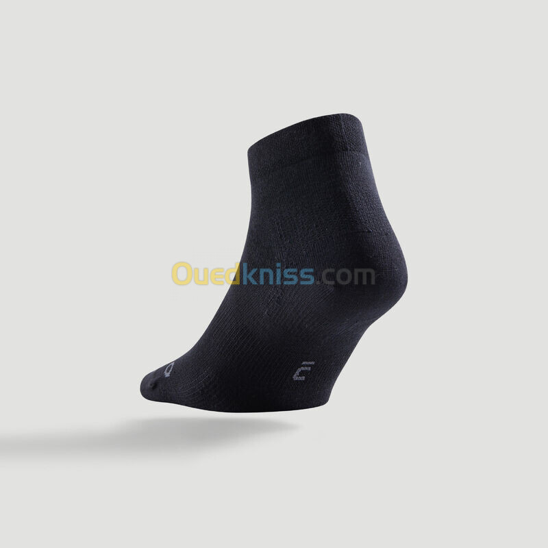 ARTENGO Chaussettes de sport mi-hautes artengo rs 160 noir lot de 3