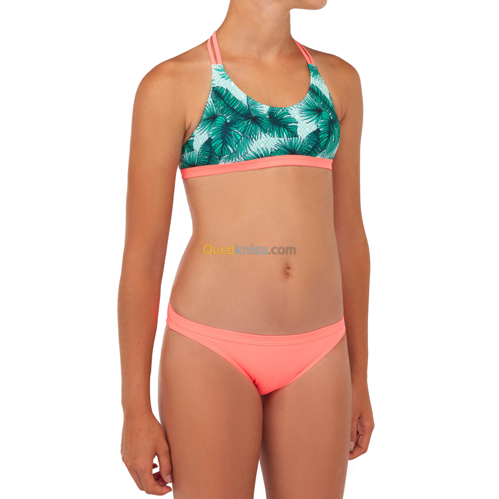 OLAIAN CULOTTE DE MAILLOT DE BAIN SURF FILLE CORAIL MAEVA 500