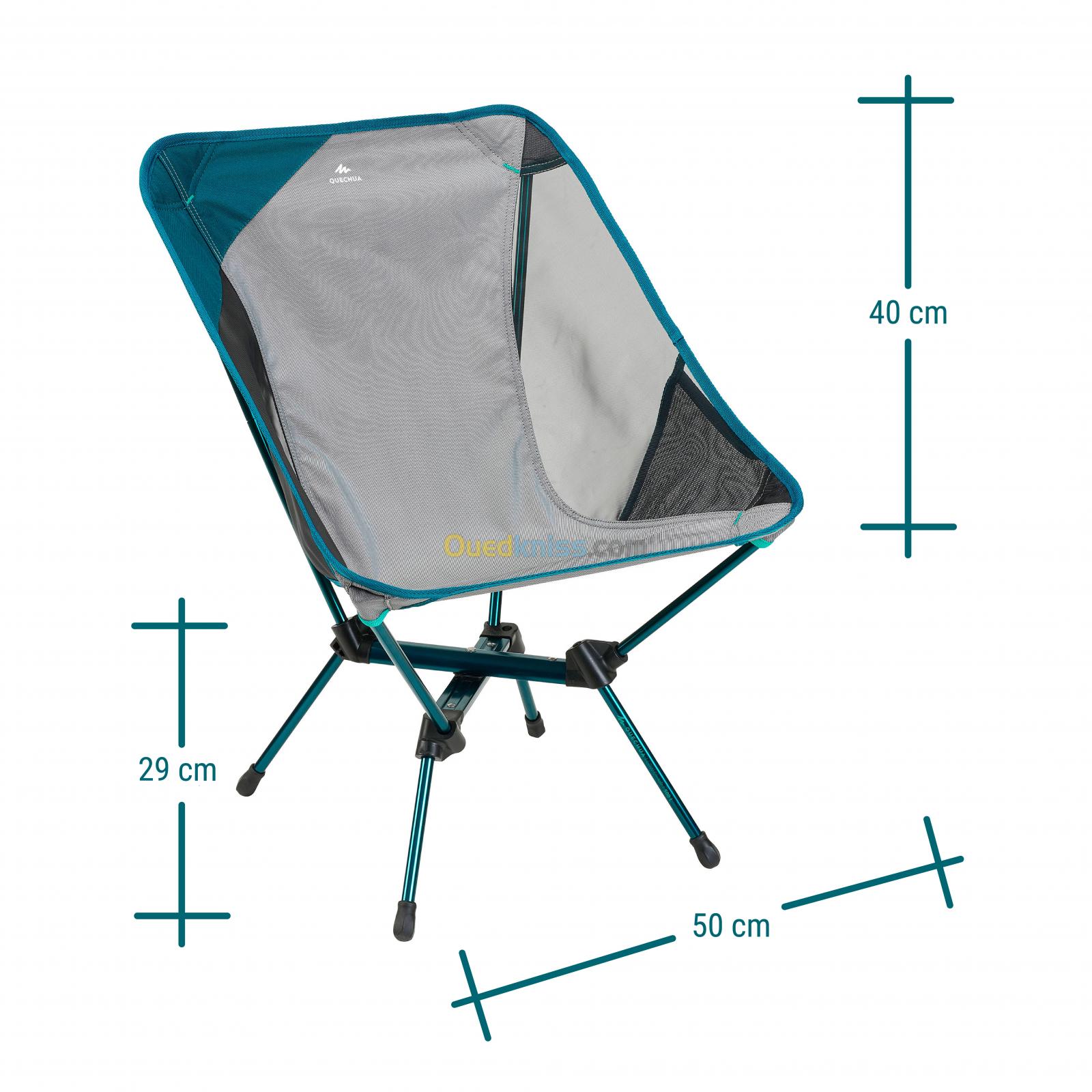 QUECHUA CHAISE BASSE PLIANTE DE CAMPING MH500 GRIS