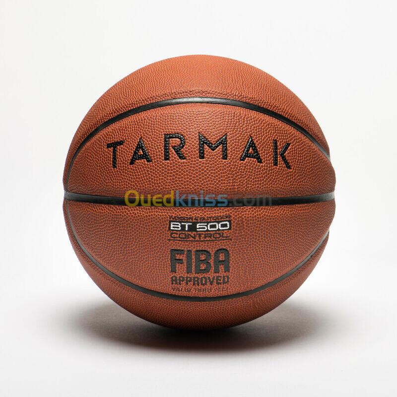 TARMAK Ballon de basket BT500 taille 7 Marron Fiba garçon et homme à partir de 13 ans.